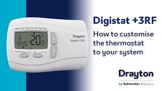 How to customise the thermostat to your system: Drayton Digistat +3RF