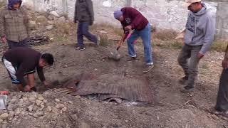 Abrimos el horno de tierra horneando calabazas 2.ª parte