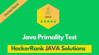 HackerRank Java Primality Test problem solution in Java | Java solutions | Programmingoneonone