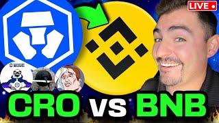 Can CRO Coin FLIP Binance's BNB Coin? (Crypto.com MAKING MOVE!) Meme Coin Listing SOON?!?