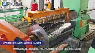 KINGREAL Automatic Stainless Steel Strip Coil Slitting And Rewinding Machine In Russia