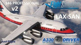 JustFlight 146 Professional v2 Ultra Short Haul | LAX - SAN | Real Airline Pilot