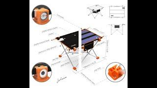 solar folding table