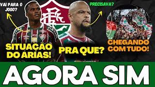 A SITUAÇÃO DE ÁRIAS, A TORCIDA DO FLUMINENSE SURPREENDENDO, FELIPE MELO E MAIS