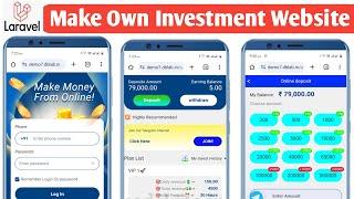 How To Create own Investment Website For Free | New Investment Script Download Zip File - Oracle