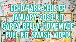 #craftygoals2023 January 2023 Echo Park Club EP - Full Kit Smash! Prep + Cutting Paper + Tutorial!