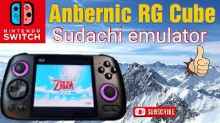 Anbernic RG Cube testing Nintendo Switch games on Sudachi emulator