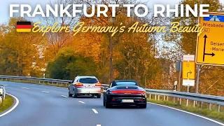 Entlang des Rheins fahren, Frankfurt–Loreley  | UNESCO Welterbe & Herbstlandschaft in 4K HDR 2024