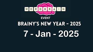 Wordbrain Brainy’s New Year Event January 7 2025 Answers | Wordbrain Brainy’s New Year Event 2025