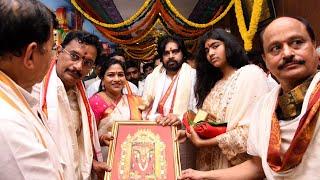 Deputy CM Sri Pawan Kalyan garu visited Kanaka Durga Temple with his daughter Aadhya Konidala