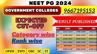 NEET PG 2024: Expected Cutoff for 50% AIQ Government Colleges – Rank & Category-Wise Analysis