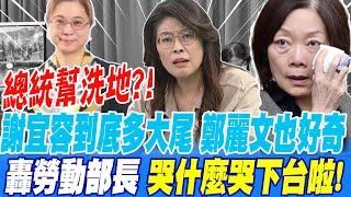 總統幫忙洗地?!謝宜容到底多大尾連鄭麗文都好奇 砲轟勞動部長 解決問題用哭的 下台啦!