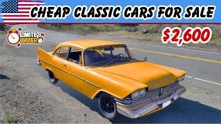 Cheap Classic Cars Up for Sale Low Price by Owners, Finding Legendary Rides !