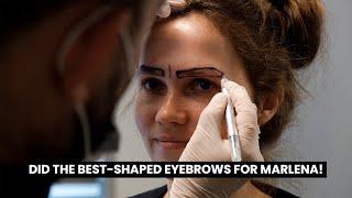 DID THE BEST-SHAPED EYEBROWS FOR MARLENA! 600 GRAFTS Female Eyebrow Transplant