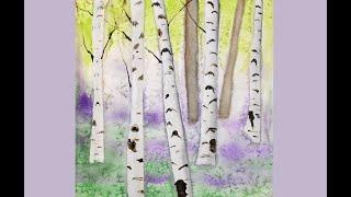 Easy Watercolor Landscape for Beginners | Spring Landscape Painting |  Time Lapse #shorts