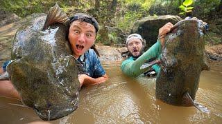 CATFISH Noodling For RIVER MONSTERS w/ Ayo Fishing (First Time!)