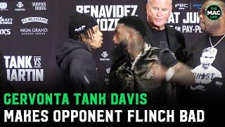 Gervonta 'Tank' Davis makes Frank Martin FLINCH BAD at Face Off: "I'm gonna break you p****"