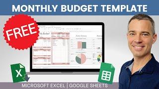 FREE Monthly Household Budget Spreadsheet Template | GOOGLE SHEETS and EXCEL | Personal Finance