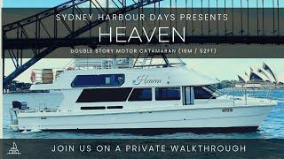 Heaven | Full In-Depth Walkthrough - Sydney Harbour Days | Double Story Catamaran (16m / 53ft)