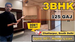 3 BHK Flat -125 Gaj | Loan & Registry | Near Main Road  | 3 BHK In Chattarpur South Delhi