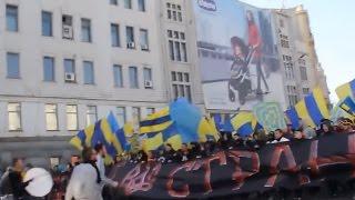 Ukraine War - Football fans sing Putin Khuilo in Kharkiv Ukraine