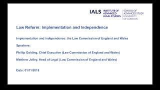 Implementation and independence: the Law Commission of England and Wales