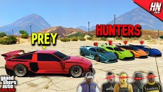 1 ENVISAGE vs 4 PIPISTRELLO's GTA 5 ManHunt!