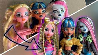 Washing G3 Monster High Core Refresh Frankie Stein, Cleo De Nile, and Lagoona Blue Dolls