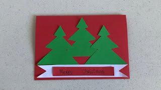 EASY CHRISTMAS CARD IDEA | DIY CHRISTMAS CARD | PAPER CRAFT