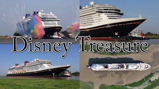 River Cruise Adventure DISNEY TREASURE Magical First Journey with Horn Blast | Meyer Werft Shipyard