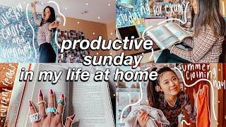 productive sunday in my life at home! preparing for the week, college, clothing haul, chores