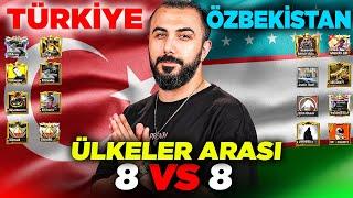 TÜRKİYE VS ÖZBEKİSTAN!!  ÜLKELER ARASI 8 VS 8 DOSTLUK TURNUVASI!! | PUBG MOBILE