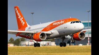 Easyjet A320 flying from Gatwick London airport to Frankfurt intl. Airport