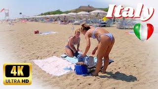 Beach Walk 4K ITALYWalking along the Coast | Italian Bikini Beach Fashion 4K60