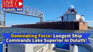 ️Dominating Force: Longest Ship Commands Lake Superior in Duluth!