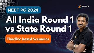 All India Round 1 vs State Round 1 Timeline based Scenarios