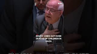 Palestinian UN Envoy Breaks Down in Tears Over Deaths of Gazan Children | Subscribe to Firstpost