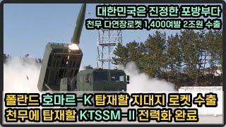 [밀리터리 덕후 밀떡] 천무 다연장로켓 2조원 폴란드에 수출, KTSSM-2 개발 현황