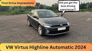 Volkswagen Virtus Highline Automatic 2024 | Drive Impressions| PoV drive| 2nd Base/top model #asmr