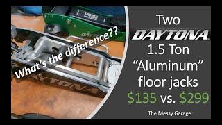 Daytona 1.5 Ton Aluminum Jack Comparison - Racing vs. Ultra-low Racing  (58811 vs 58206)