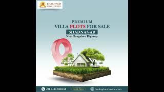 Premium Villa plots for sale in Shadnagar, Hyderabad #bangalorehighway #openplots #realestate