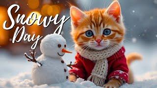 ️ GingMeow: Tiny Cat’s First Snowy Adventure!  | #cat #kitten #cute #gingmeow