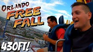 Riding The Orlando FREE FALL & Slingshot - ICON Park Vlog