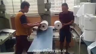 Semi automatic band saw cutter maxi roll paper cutting machine