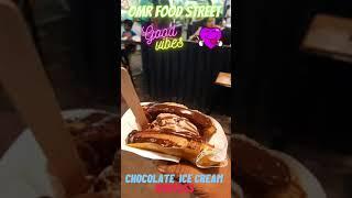 Waffles with chocolate  Ice cream | Omr food Street #shorts