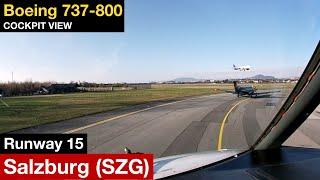 Cockpit View Takeoff - Salzburg (SZG) Austria | Boeing 737-800 Pilot POV