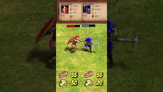 Elite Hoplite (Spartans) vs Elite Obuch (AoE2) #Shorts