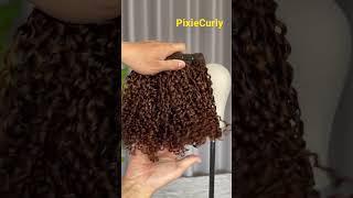 4/30 Pixie Curly Hair Weaving Original Human Hair Bundles Super Double Drawn #hairfactory #wholesale