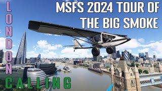 MSFS 2024 Narrated Aerial Tour of London in the CGS Hawk Arrow II