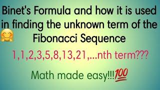 Binet's Formula | Ilocano Math TV